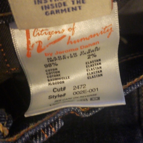 CITIZENS OF HUMANITY DARKWASH JEANS - Picture 4 of 7